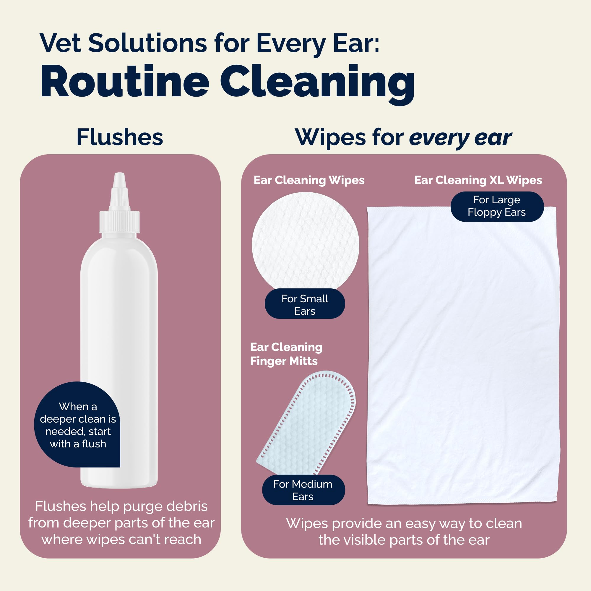 Made in the USA tag on Vetnique Oticbliss ear wipes.