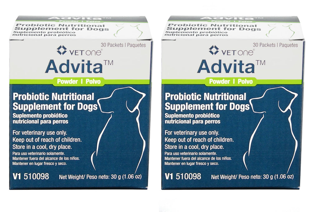 Vet One Advita probiotic for dogs bottle supports digestion and healthy gut flora