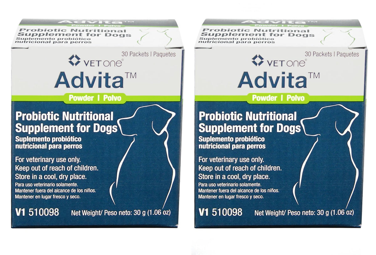 Vet One Advita probiotic for dogs bottle supports digestion and healthy gut flora