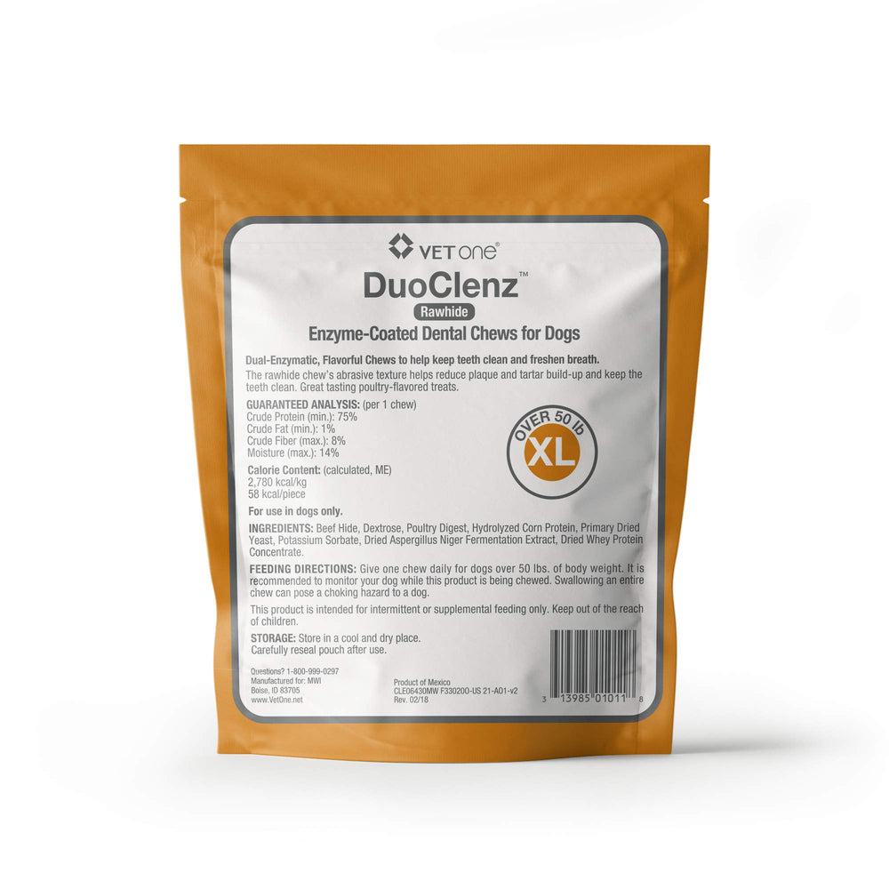 VetOne DuoClenz chews texture closeup, shows abrasive surface for plaque control.