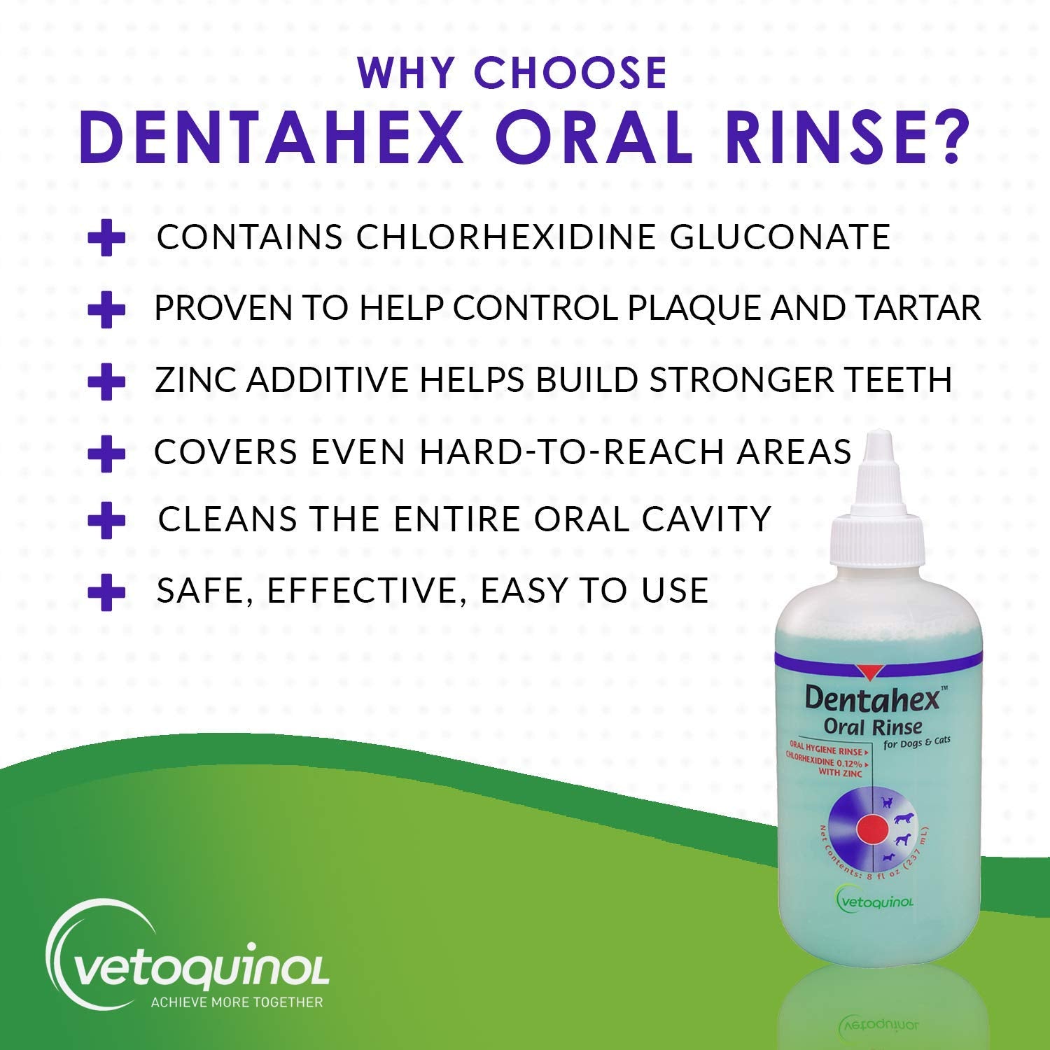 Vetoquinol Dentahex supports cat dental care for healthier gums.