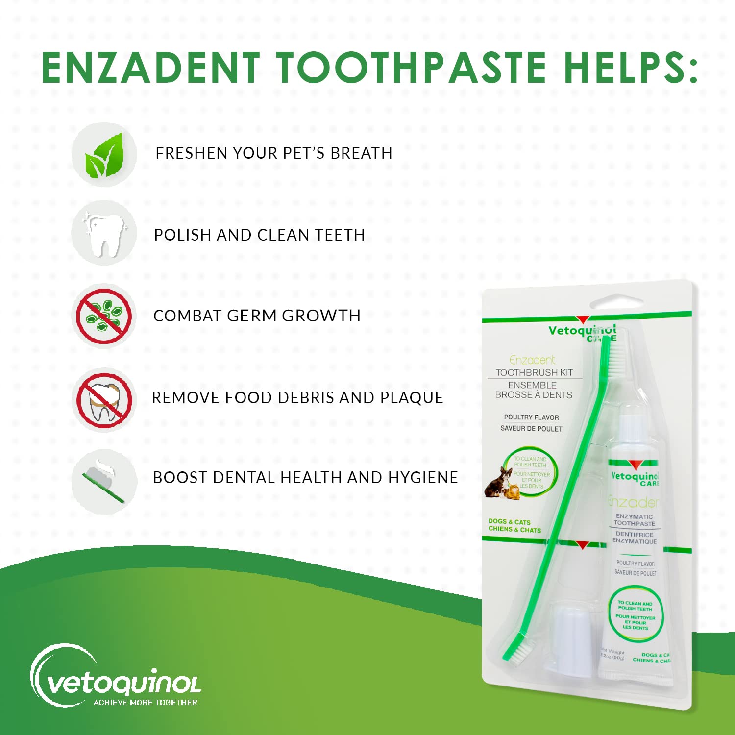 Vetoquinol Enzadent fingerbrush close-up for gentle cleaning