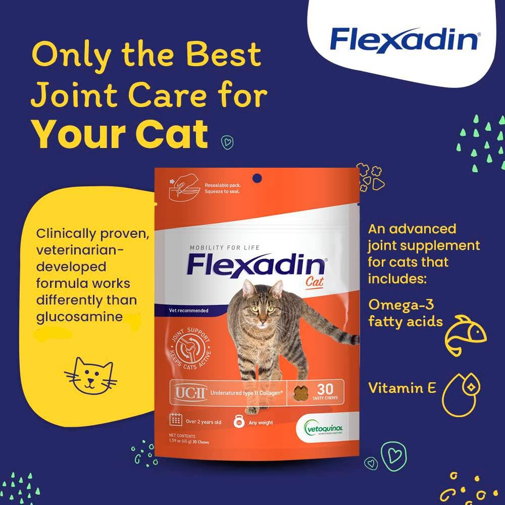 Vetoquinol Flexadin joint-support chew for cats of all sizes