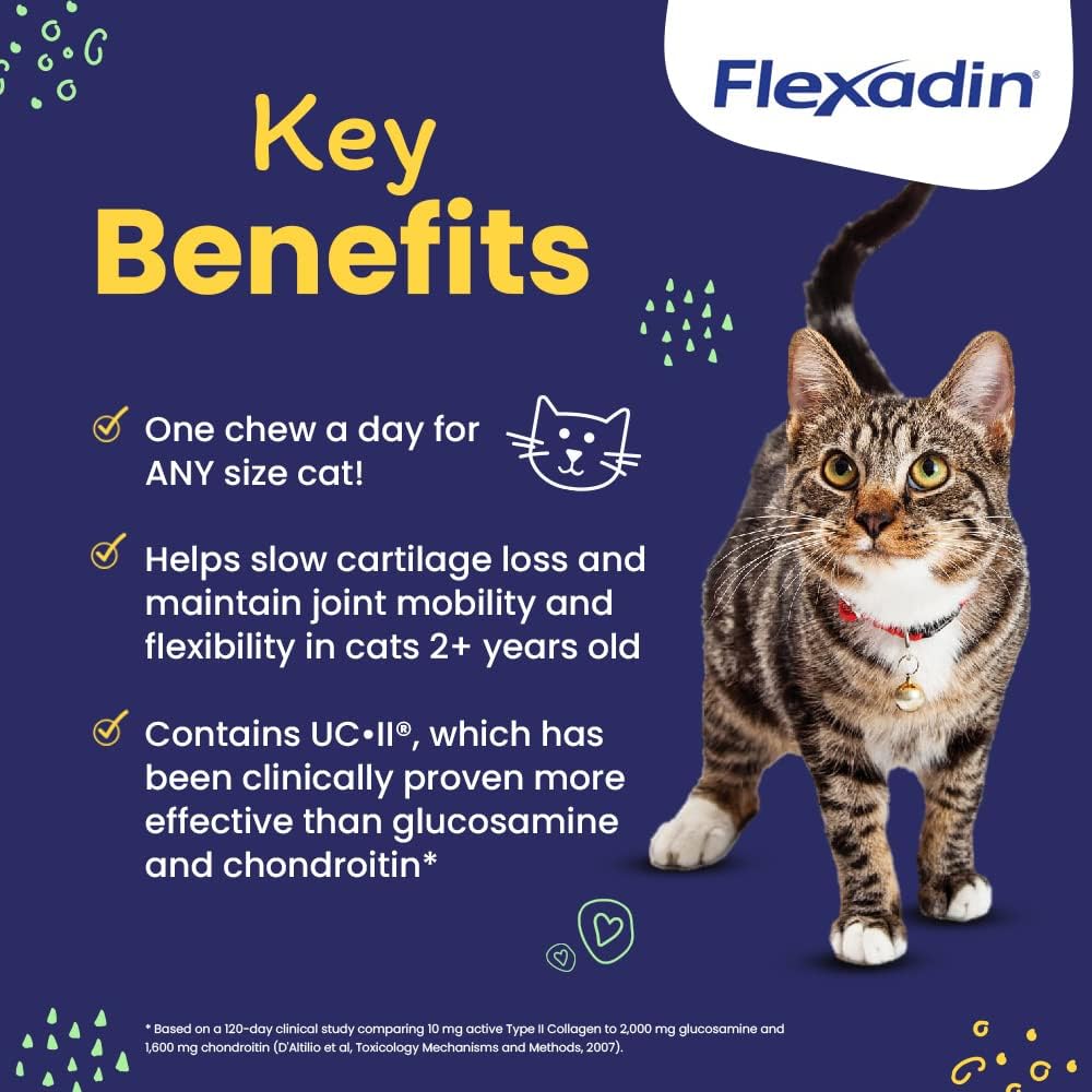 UC-II cartilage care in Vetoquinol Flexadin supports cat joints