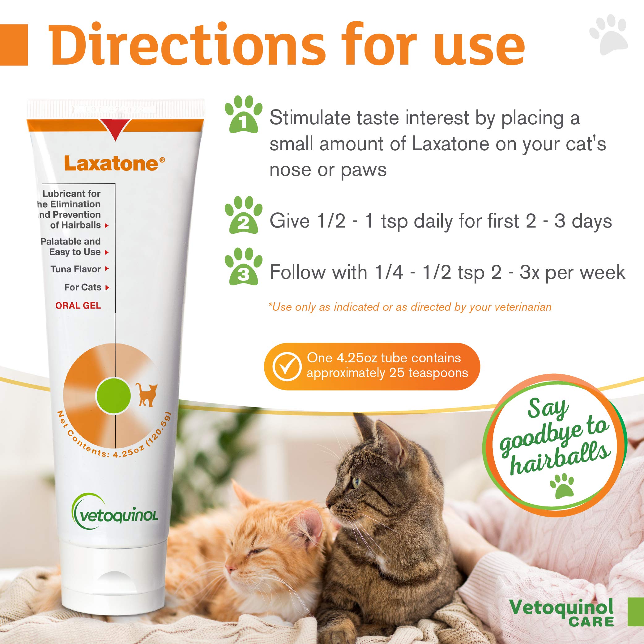 Vetoquinol Laxatone nose-application shows easy dosing for daily use.