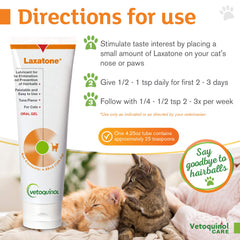Vetoquinol Laxatone tuna gel features a tasty flavor cats enjoy