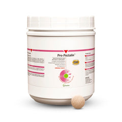 Vetoquinol Pro-Pectalin bottle close-up promoting digestive comfort for dogs and cats.