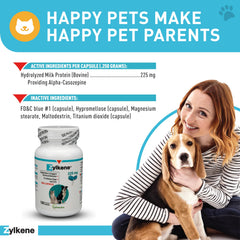 Opening Zylkene capsule and mixing into dog food for daily calm
