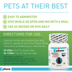 Vetoquinol Zylkene added to dog food for daily calm during routine changes