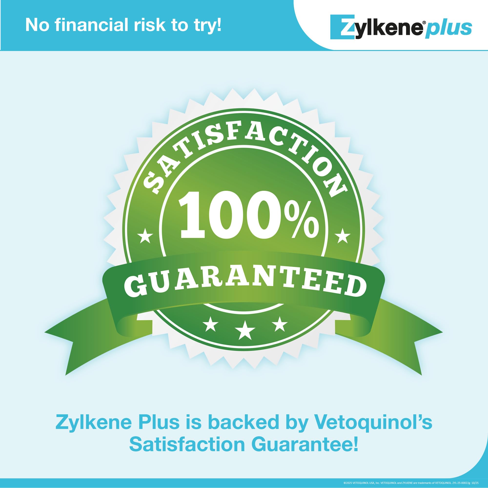 Calm pet at home with Zylkene Plus during routine changes.