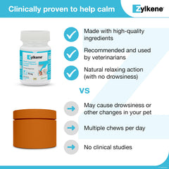 Relaxed dog after using Vetoquinol Zylkene calming support