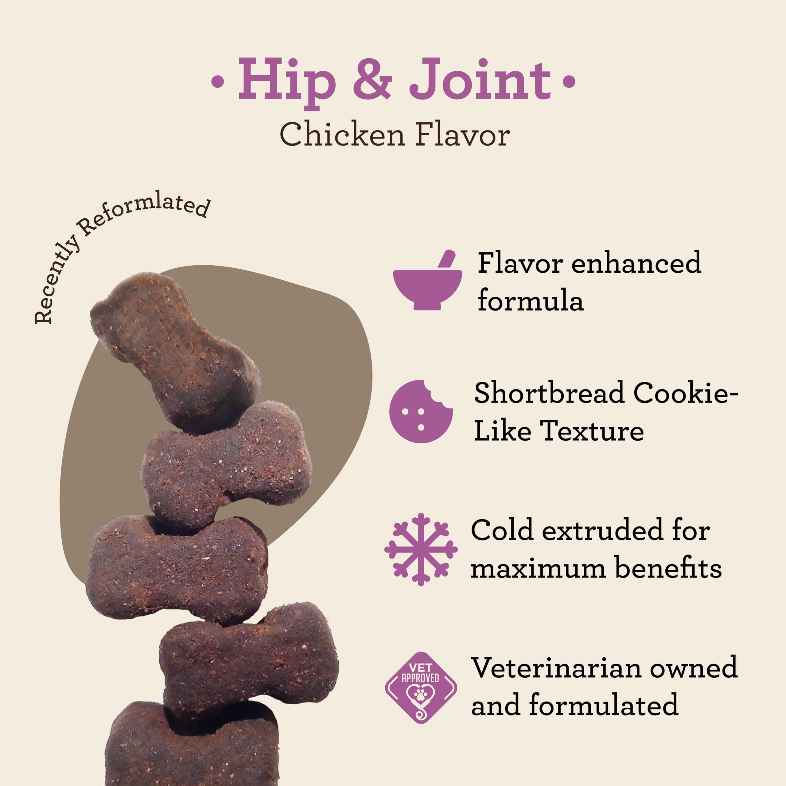VetPro Complete chicken-flavored chews designed for senior dogs' joint comfort.