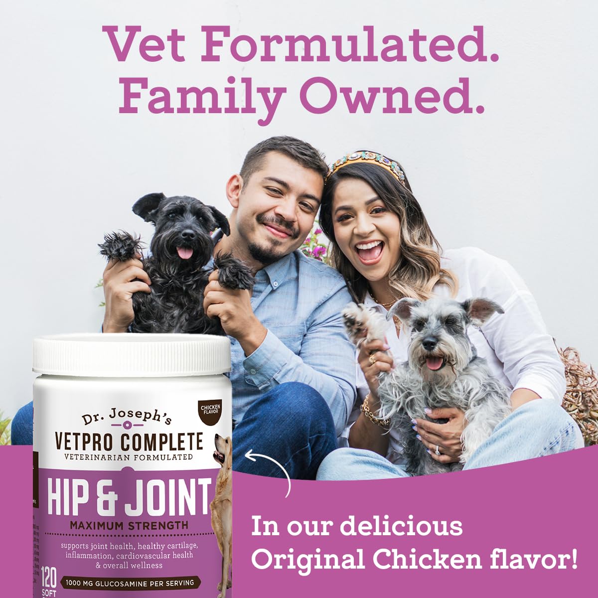 VetPro Complete chews produced via dry extrusion process.