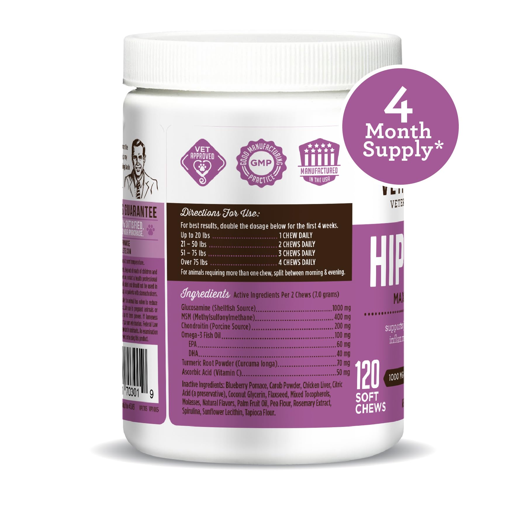 Senior dog moving more freely with VetPro Complete.