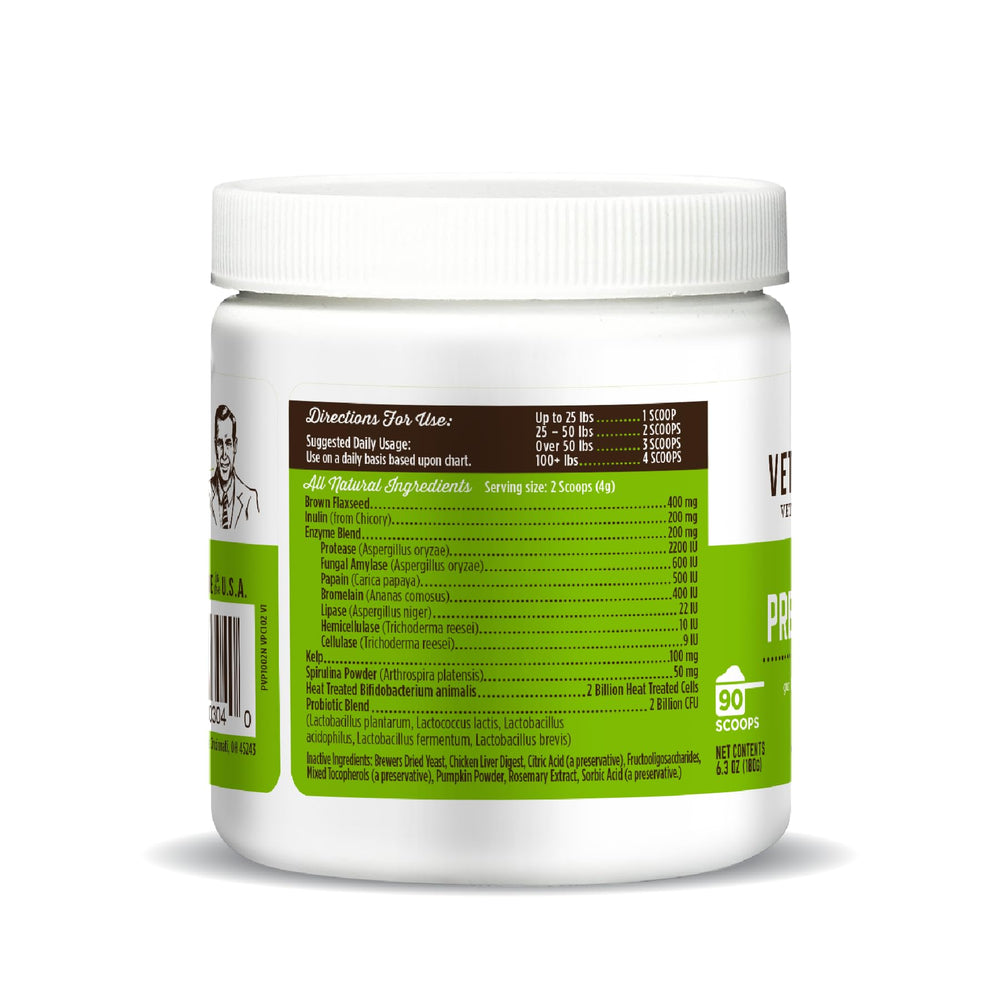 VetPro Complete spirulina supports immune health and toxin removal.