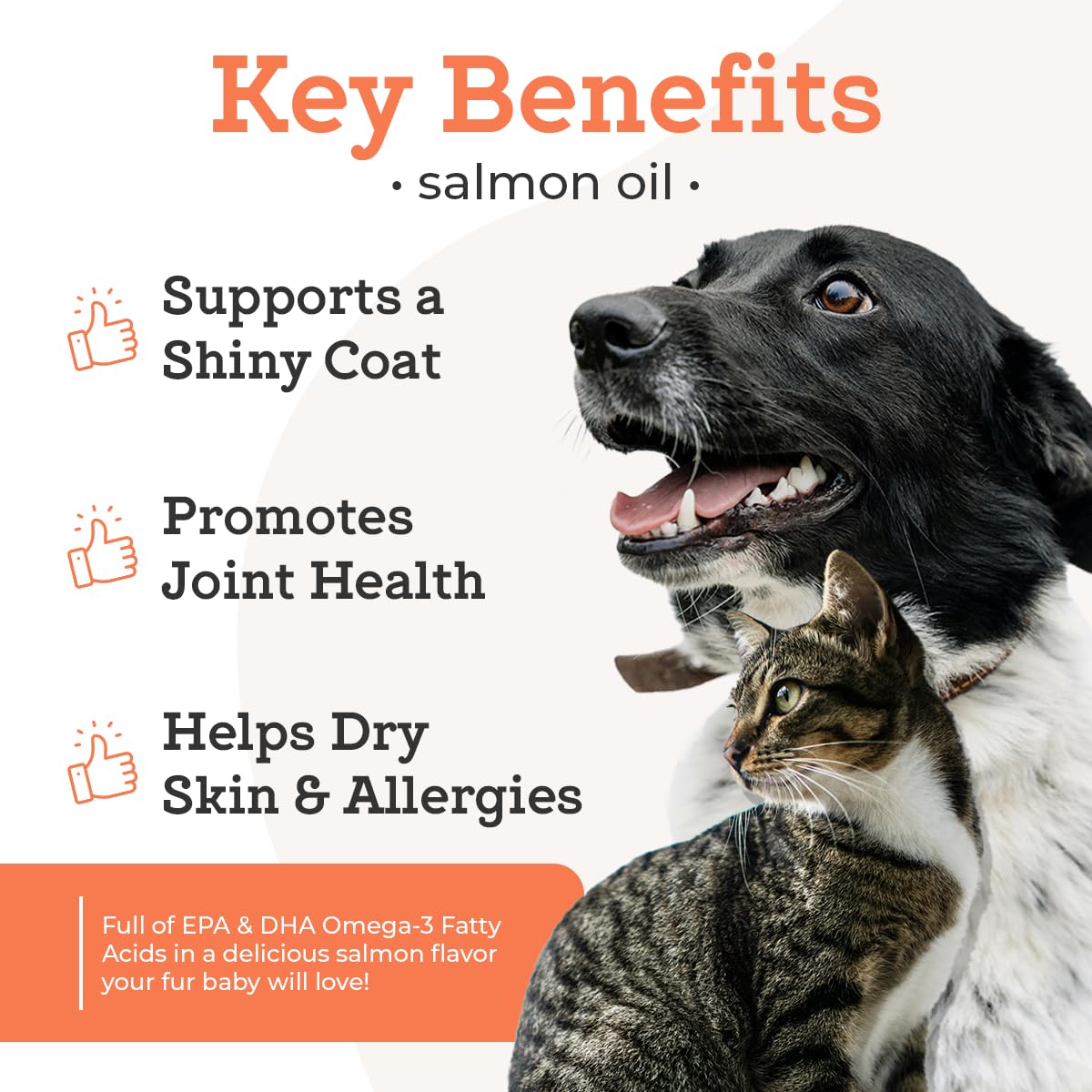 VetPro Complete salmon oil being poured over pet food for easy dosing