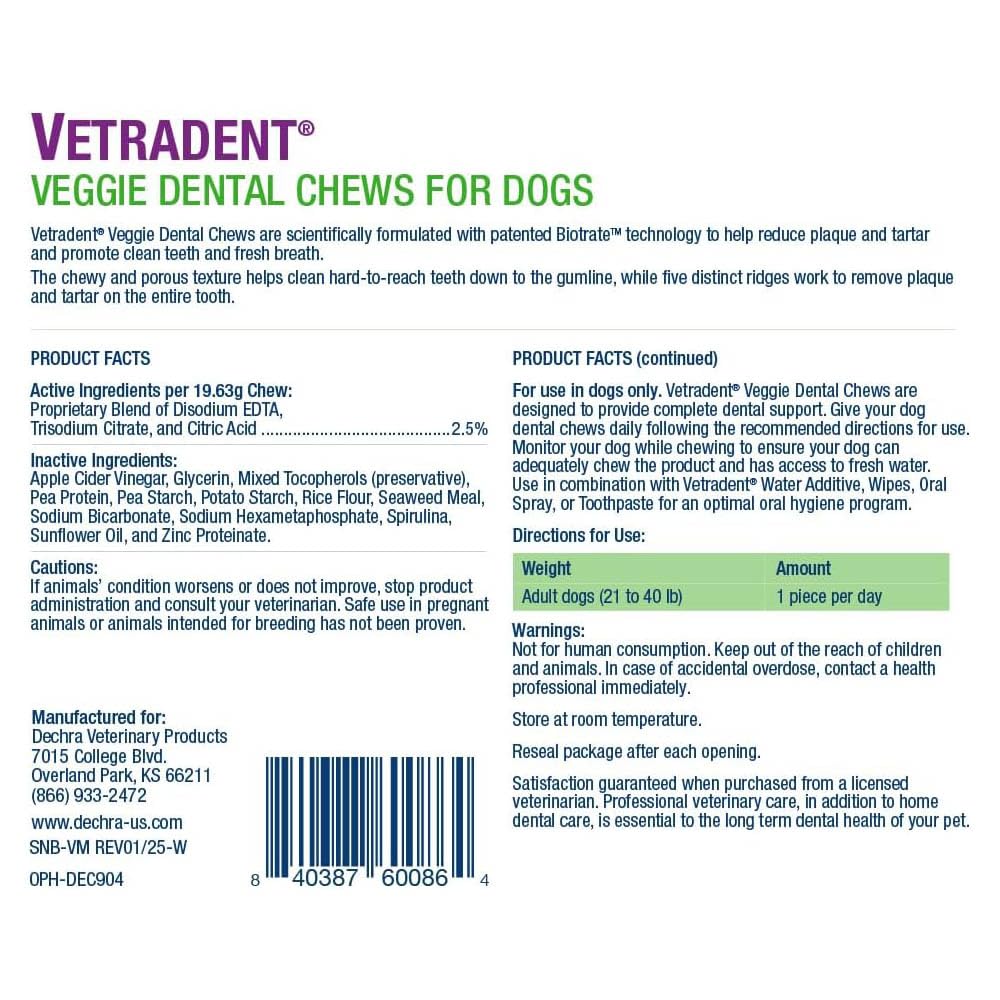 Close up texture indicating porous bite for cleaning with Vetradent Veggie Chews
