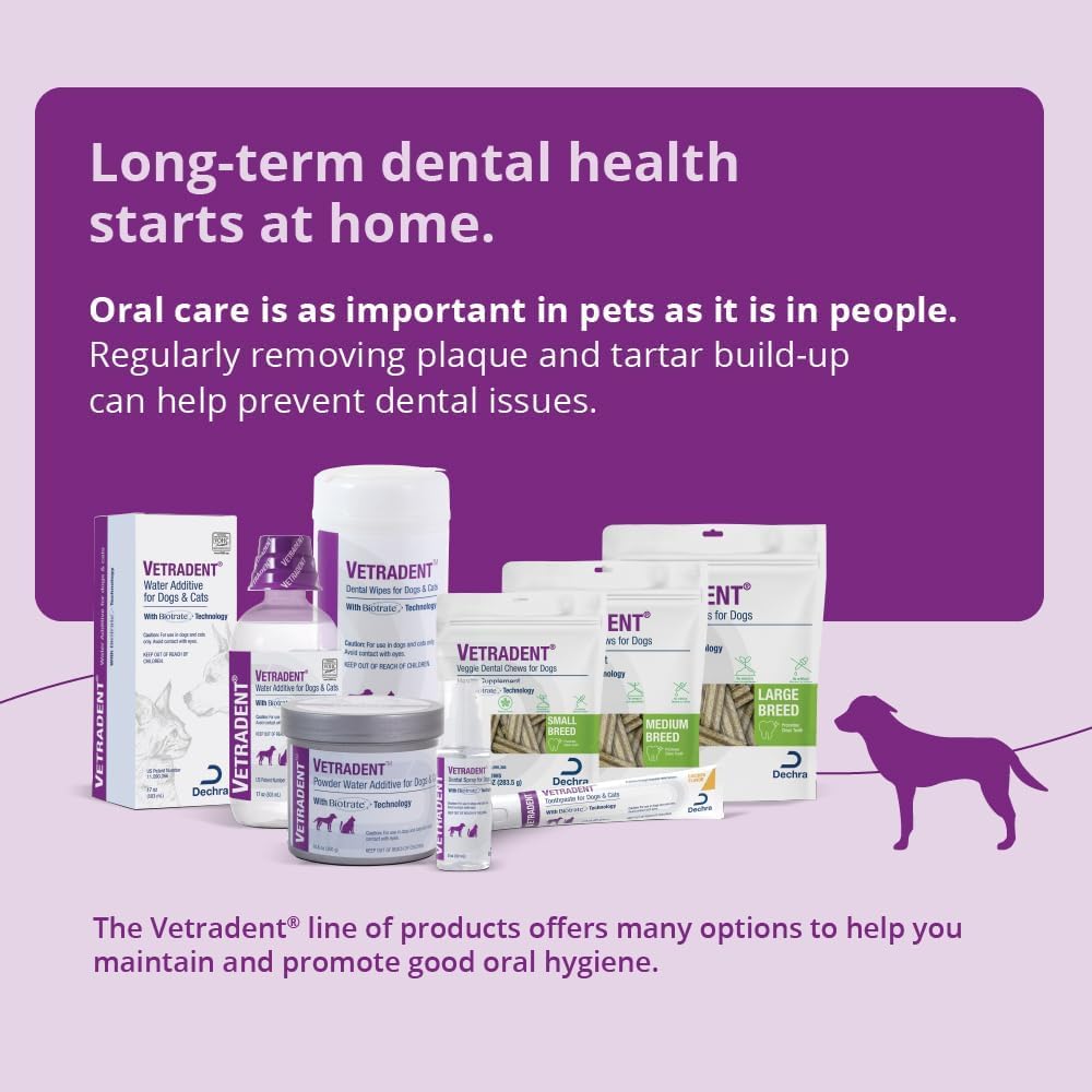 Texture helps reach near gumline with Vetradent Veggie Chews