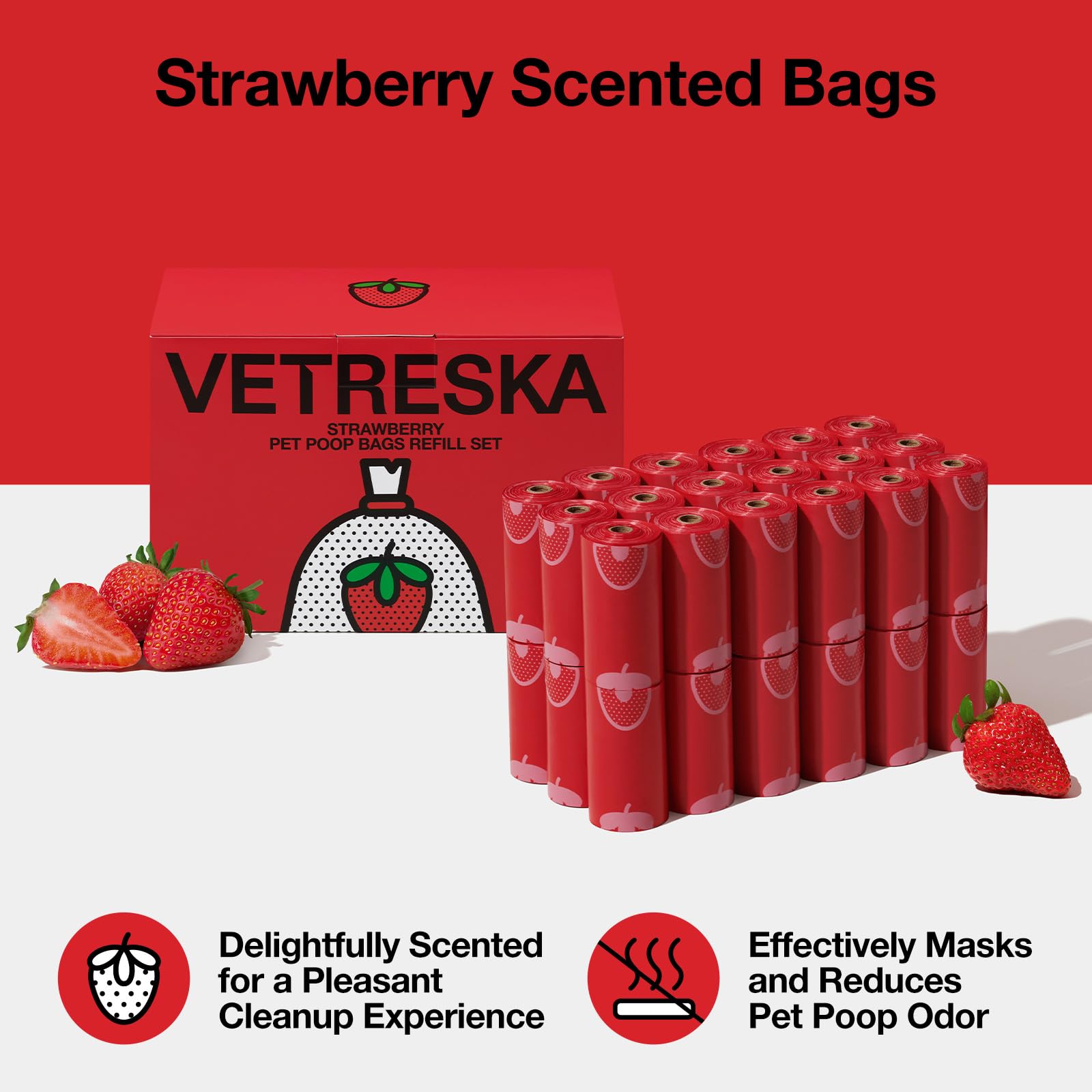 VETRESKA 36-roll box closeup showing value and packaging