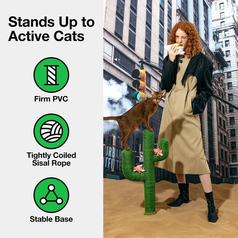 Vetreska cactus cat tree multiple levels perches for climbing and viewing