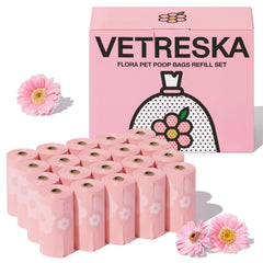 Vetreska lavender scented dog poop bags for odor control during walks