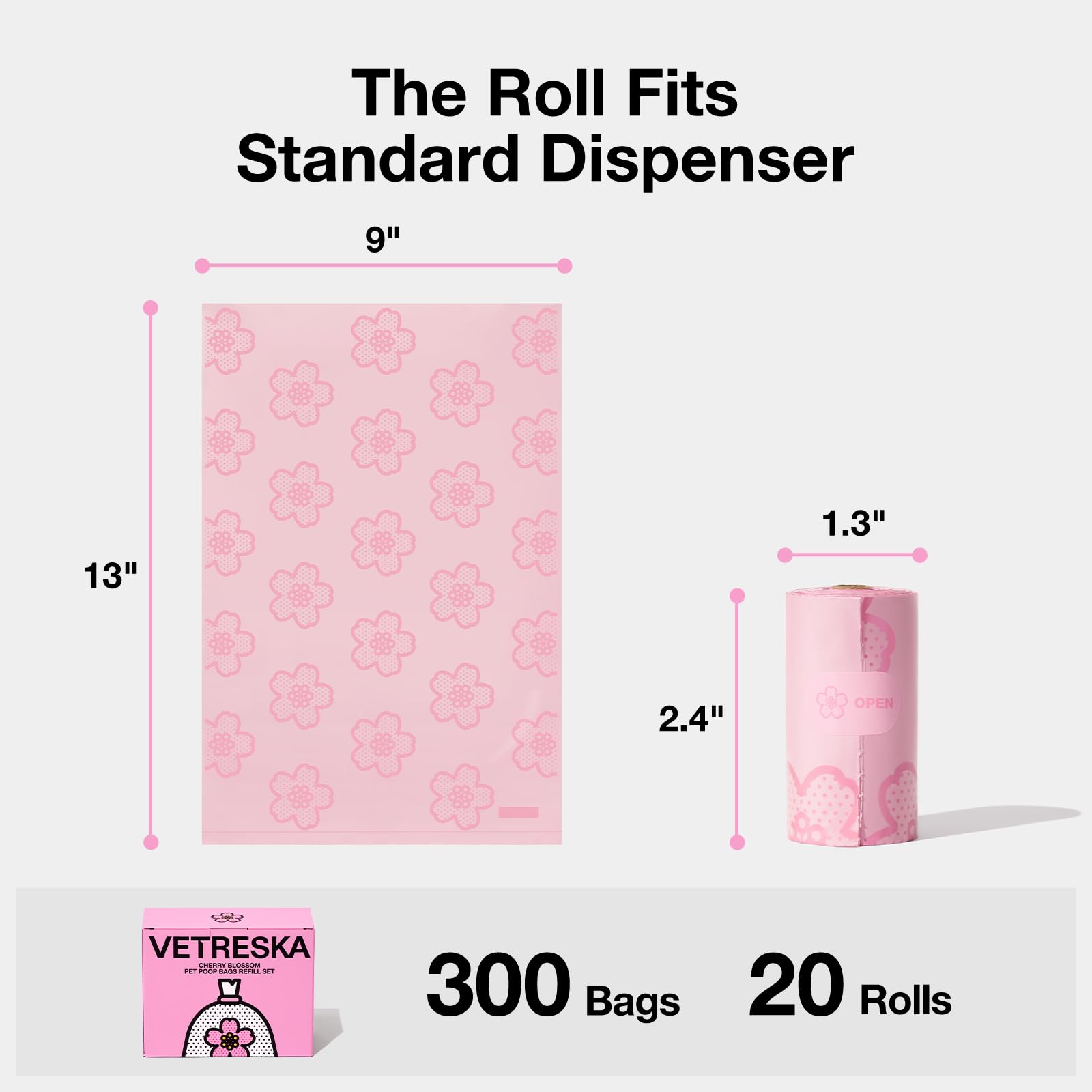 VETRESKA bag rolls shown for long-lasting refills during outdoor trips.