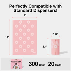 Vetreska easy tear design allows fast bag separation on strolls