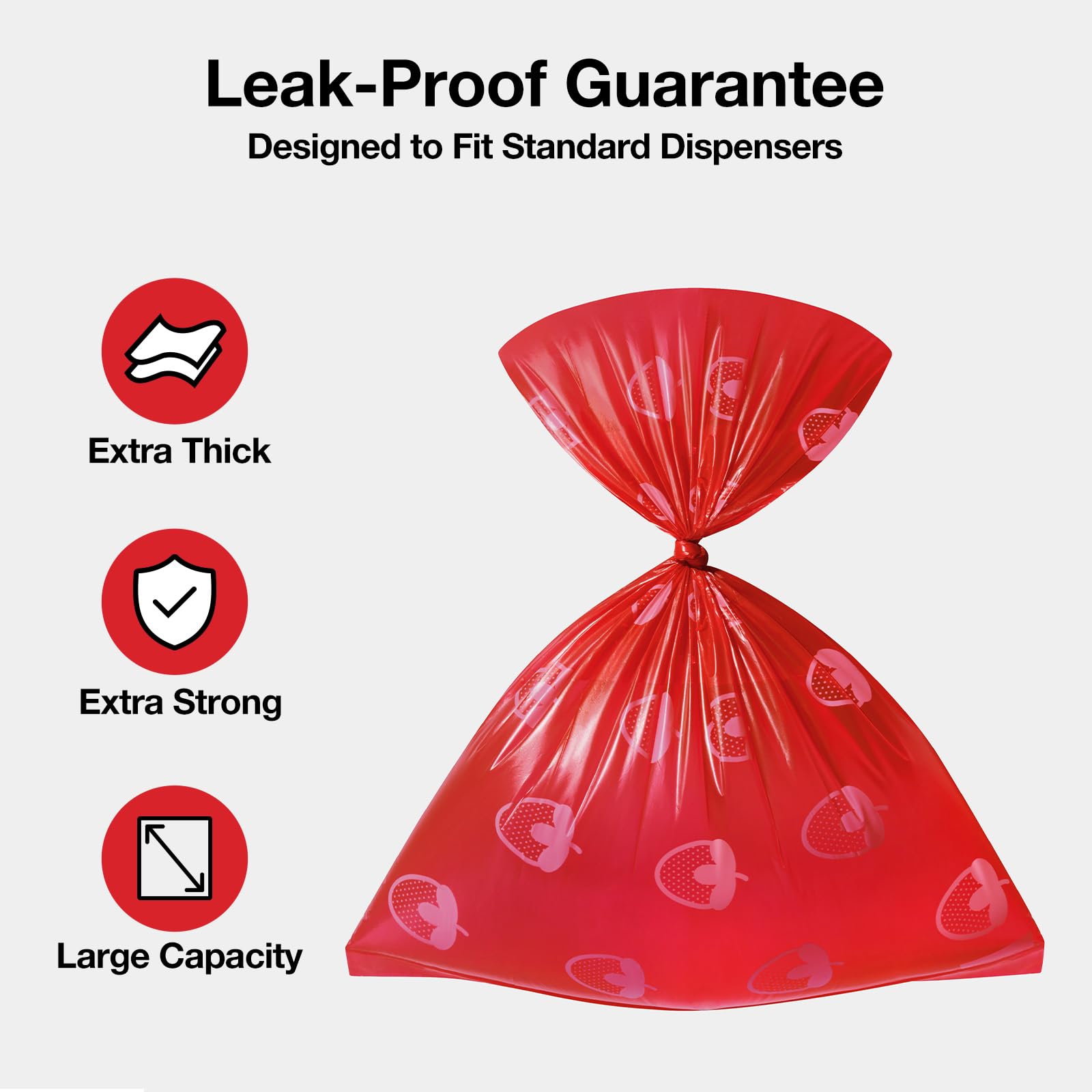 Close-up of VETRESKA extra thick leak-proof bag material