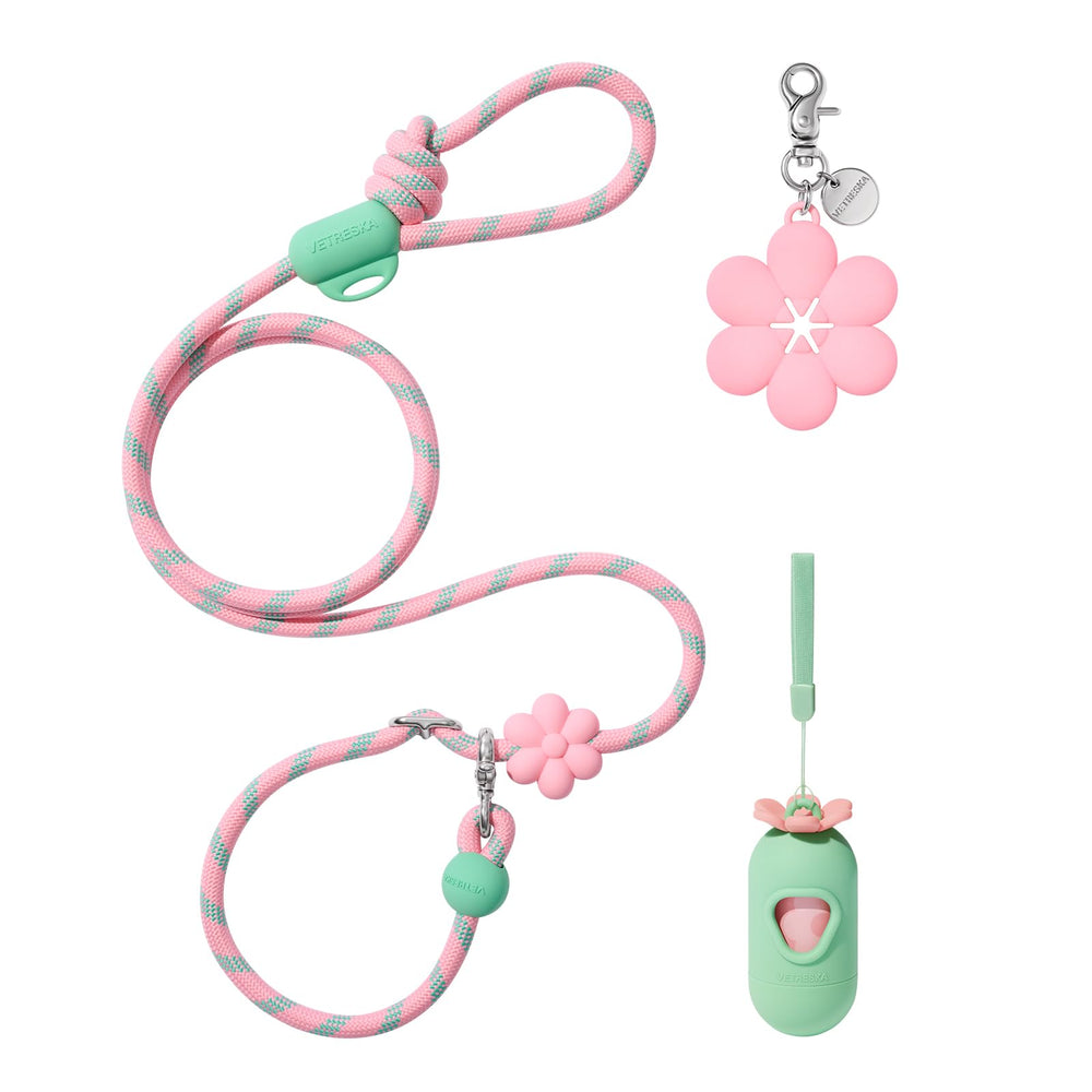 VETRESKA hands-free leash with Flora design for easy walks