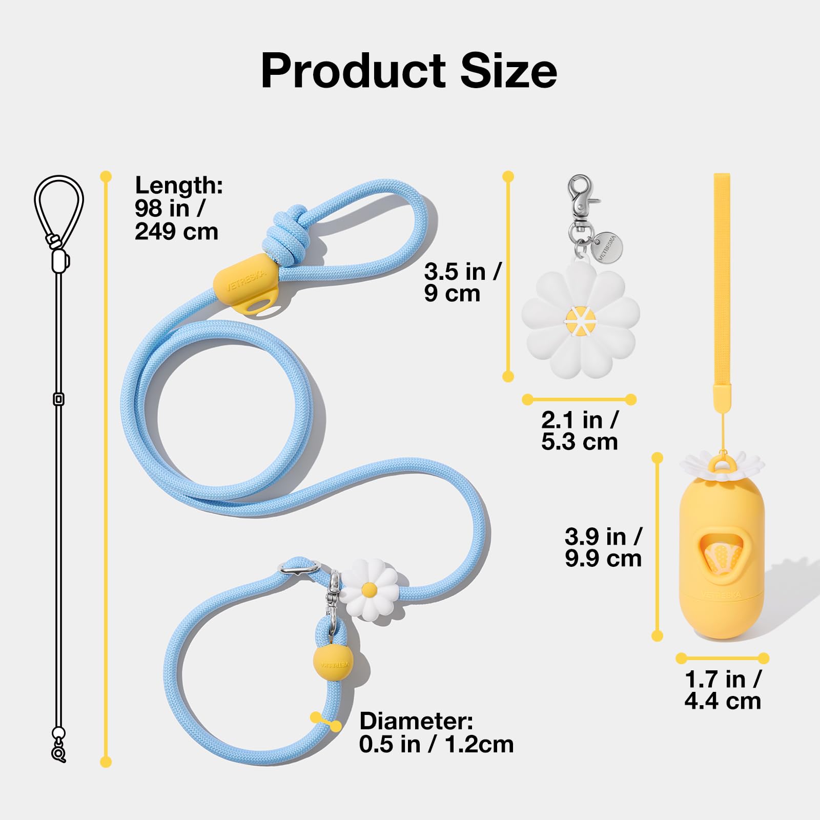 VETRESKA fast switch to harness or collar for seamless style.