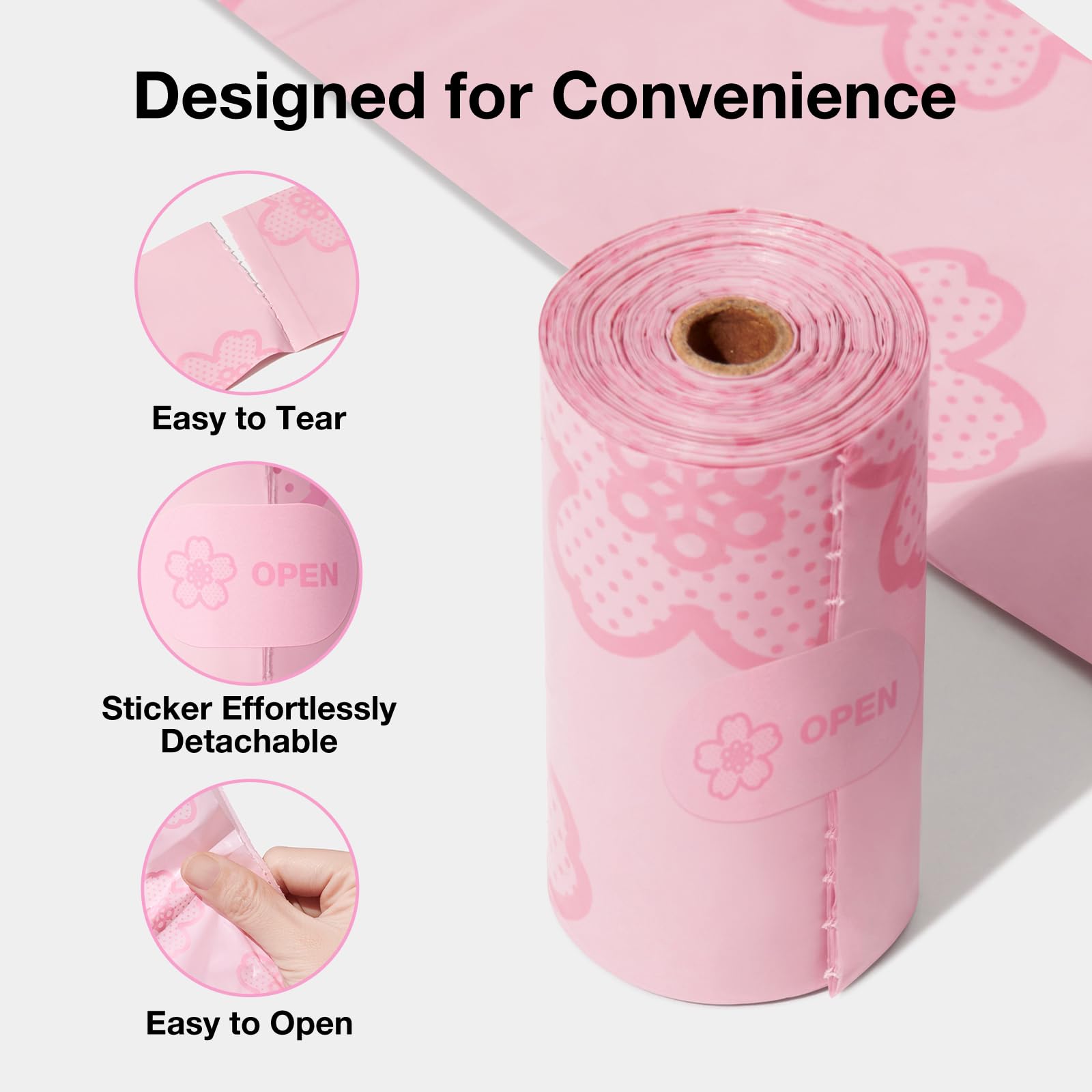 Rolls of VETRESKA bags with 9x13 inch dimensions offer 300-bag convenience.