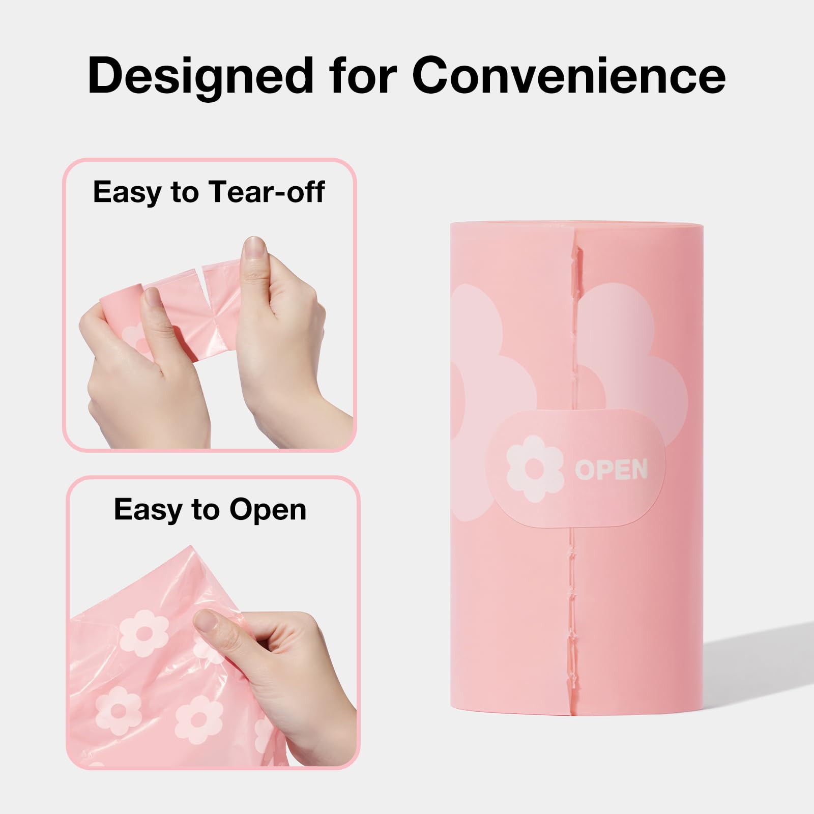 Vetreska dispenser-compatible bags with buckle for dogs and cats on the go
