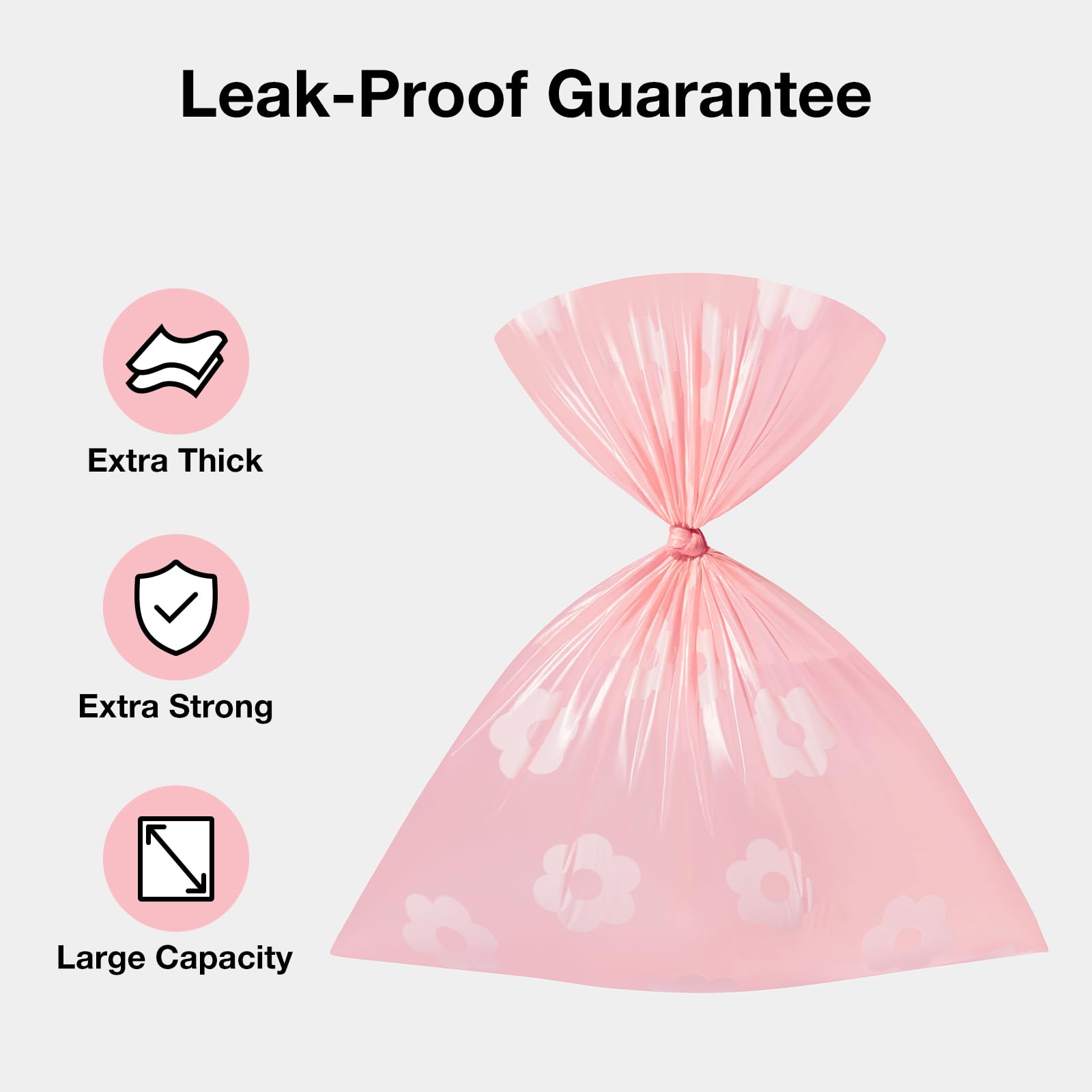 Vetreska leak-proof extra-thick bags protect hands during waste pickup