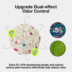 Vetreska Tofu Cat Litter uses cactus extract for natural odor control.
