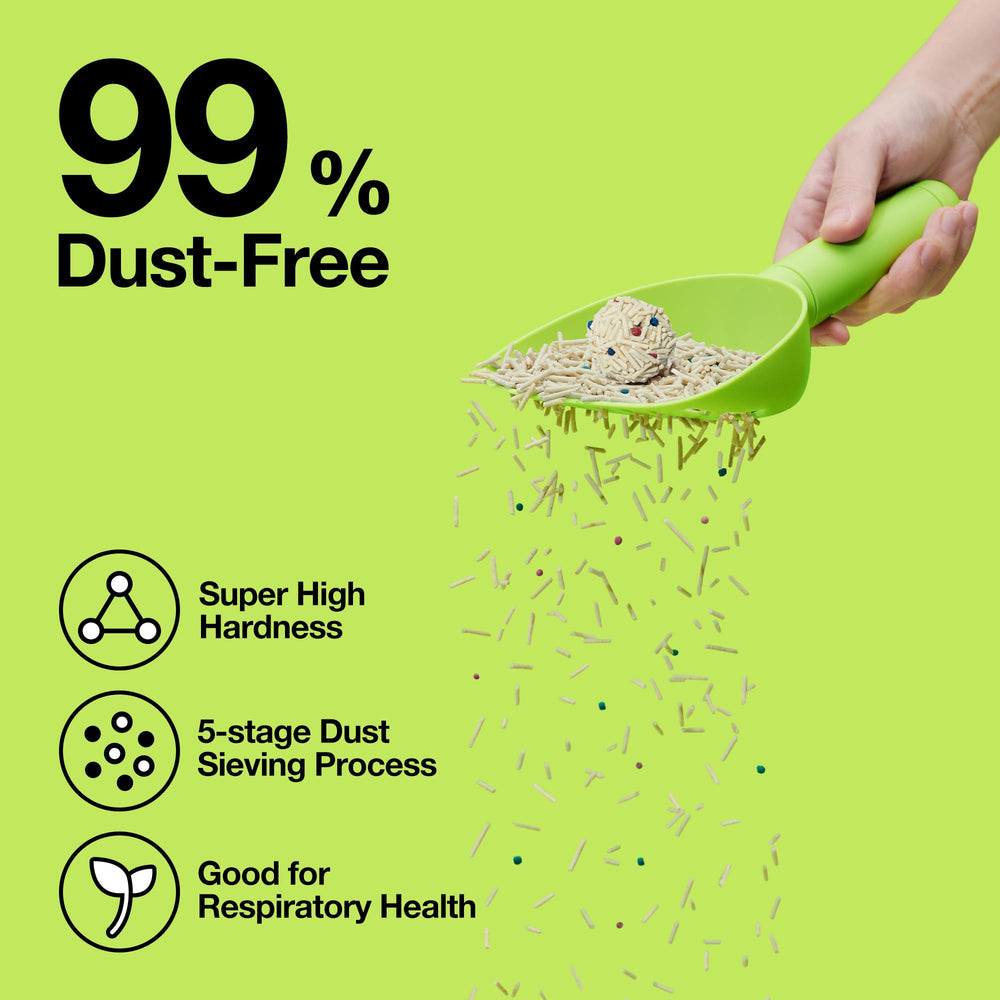 Vetreska Tofu Cat Litter has a dust-free texture for a cleaner scoop.