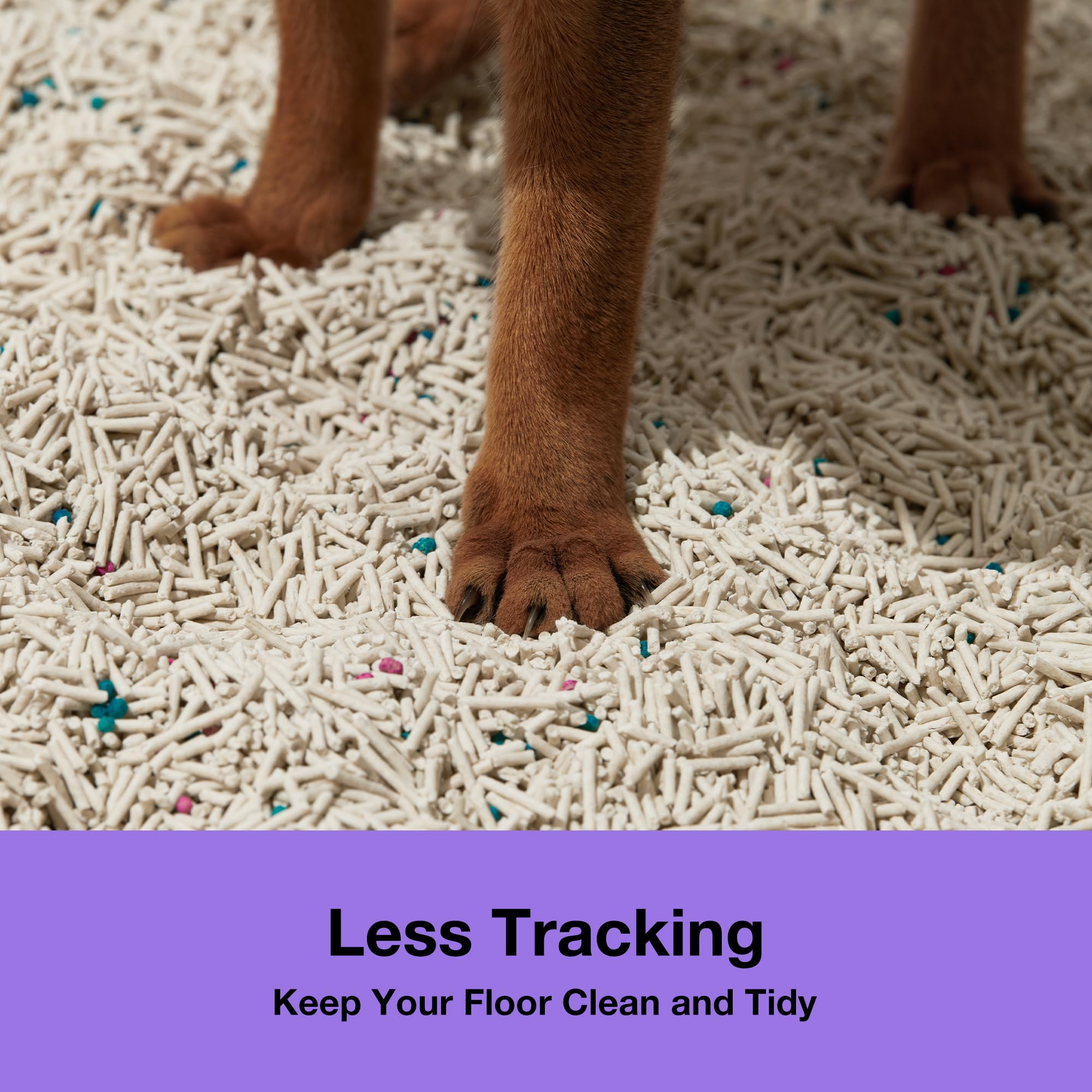 VETRESKA low-dust clumping reduces mess around the box