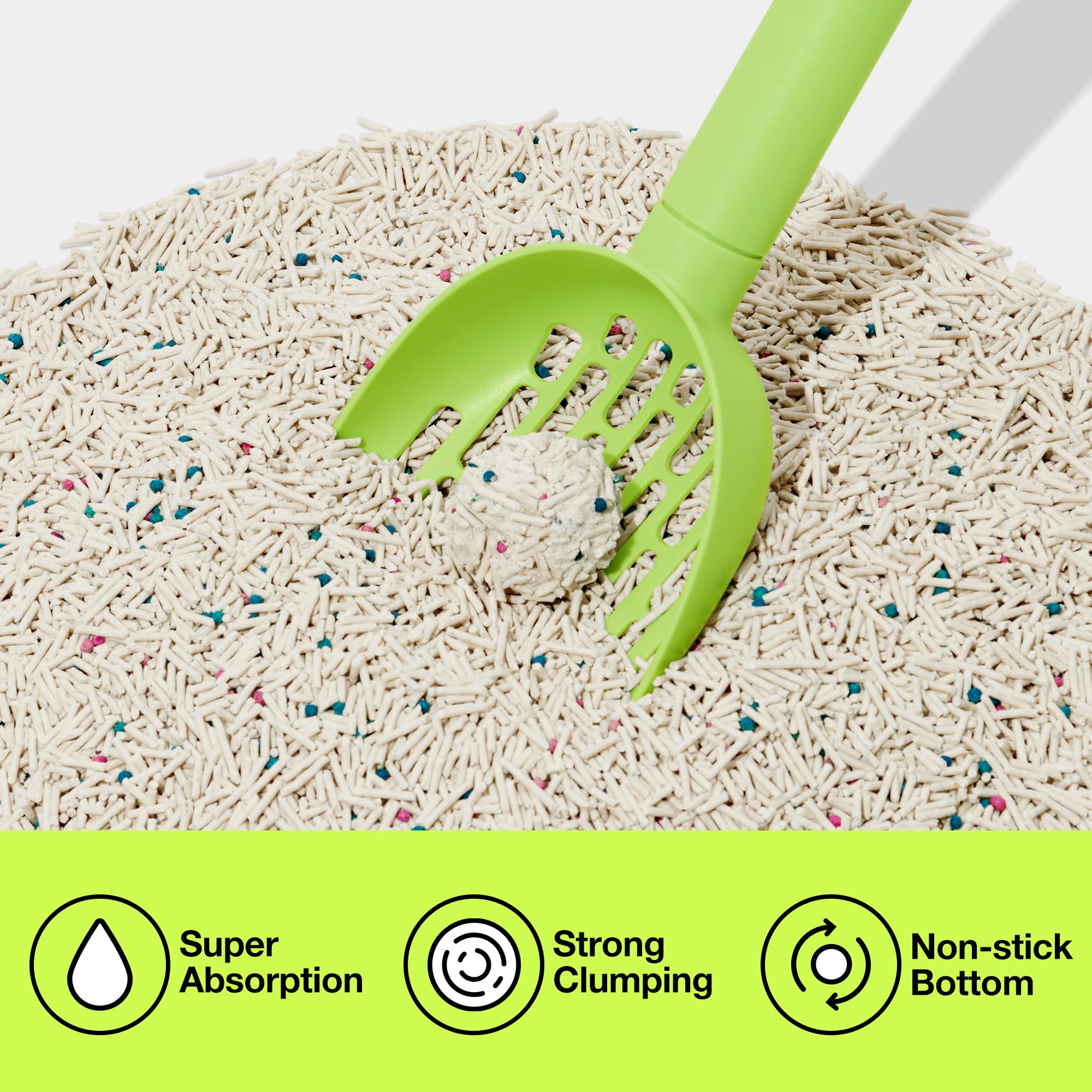 Vetreska Tofu Cat Litter is easy to scoop with strong clumps.