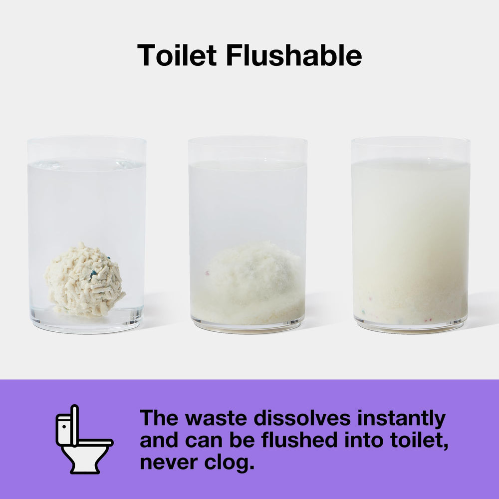 VETRESKA tofu litter dissolves in water for easy flush