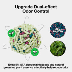 VETRESKA Tofu Cat Litter green tea odor control keeps the area smelling fresher