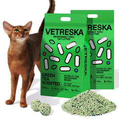 VETRESKA Tofu Cat Litter greentea packaging for secure storage and easy handling.