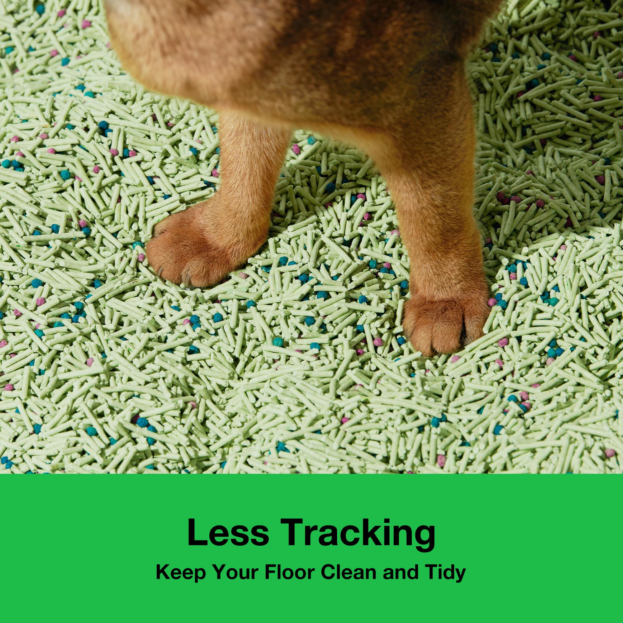 VETRESKA Tofu Cat Litter high absorption action in use.