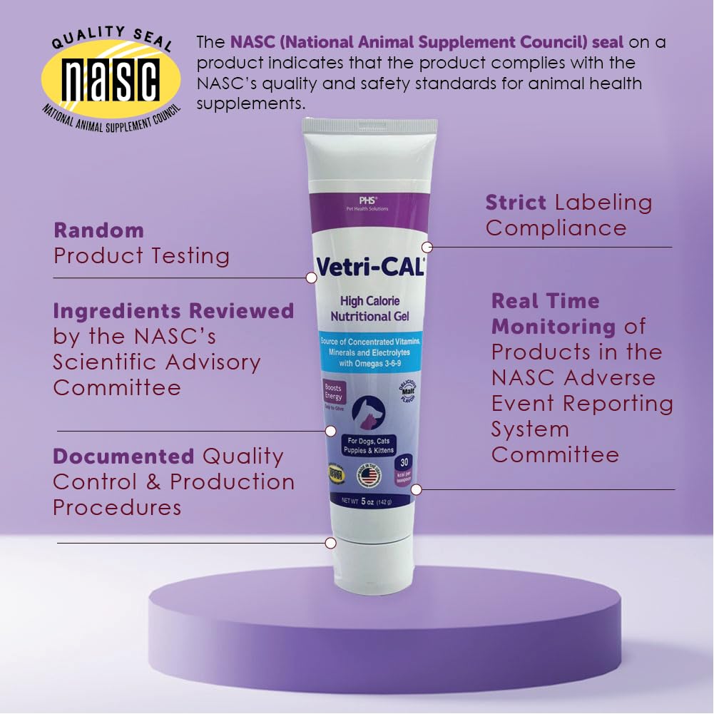 Vetri-CAL tube dispensing shows mess-free daily supplementation.