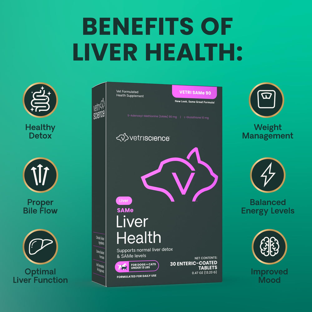 Unflavored VetriScience SAMe tablet easy to administer to pets.