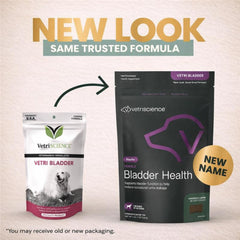 VetriScience Bladder Health Soft Chews, chicken-liver flavor close-up, easy daily dosing.