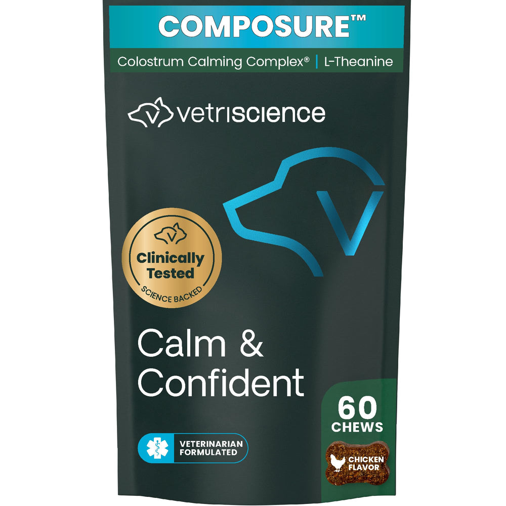 VetriScience Calm & Confident chews bottle front for calming dogs