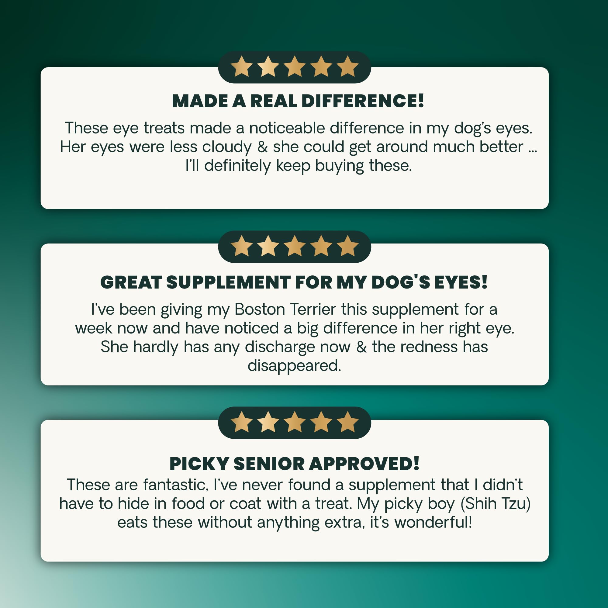 Senior dog care line banner featuring VetriScience branding.