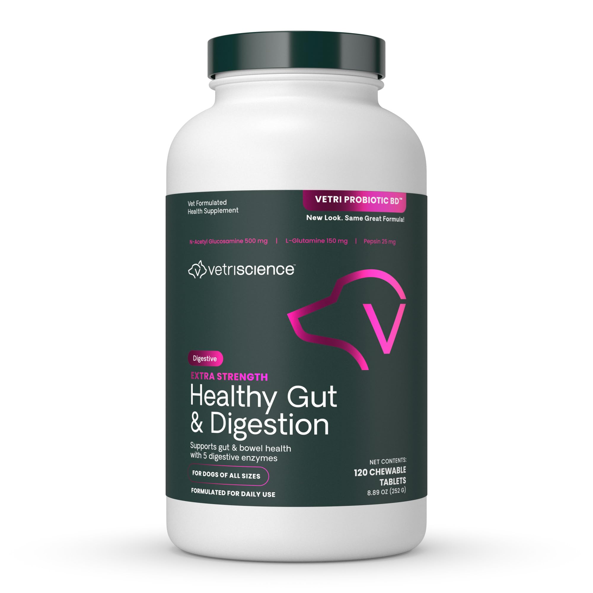 VetriScience extra-strength healthy gut digestion chew supports canine digestion and nutrient absorption