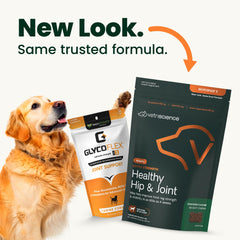 VetriScience Healthy Hip label closeup highlighting NASC-certified quality