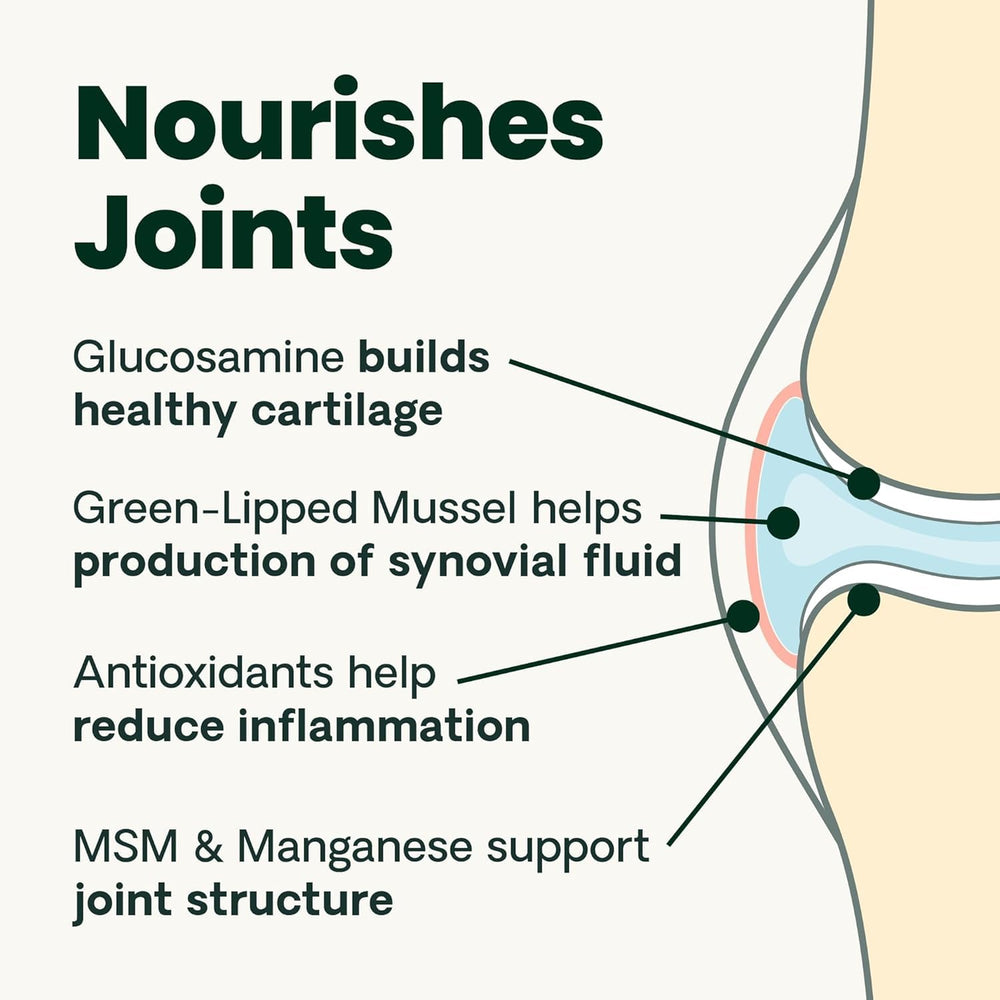 VetriScience GlycoFlex Plus green-lipped mussel ingredient label highlights joint support