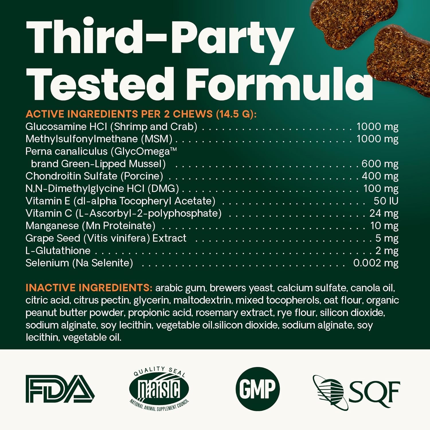 VetriScience GlycoFlex Ultimate Strength NASC seal indicating quality